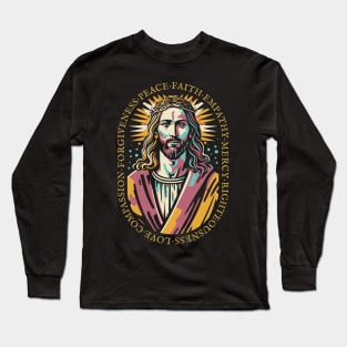 Jesus Christ Love Faith Christian Gift Idea Long Sleeve T-Shirt
